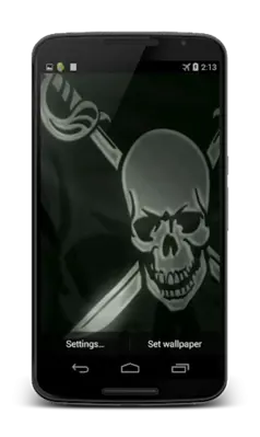 The Pirate Flag Live Wallpaper android App screenshot 0